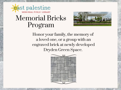 Memorial Bricks for Dryden Green Space